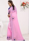 Blue and Pink Designer Contemporary Style Saree - 2