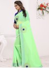 Stone Work Blue and Mint Green Designer Traditional Saree - 1