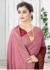 Stone Work Art Silk Hot Pink and Red Designer Contemporary Style Saree - 1