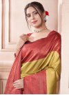 Woven Work Red and Yellow Traditional Designer Saree - 3
