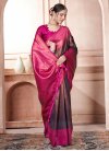 Woven Work Purple and Rose Pink Designer Traditional Saree - 1