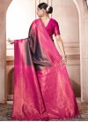 Woven Work Purple and Rose Pink Designer Traditional Saree - 3