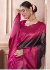 Woven Work Purple and Rose Pink Designer Traditional Saree - 2