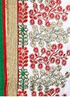 Haute Bhagalpuri Silk Embroidered Work Red and White Trendy Classic Saree - 2