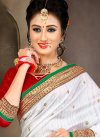 Mystical Red and White Bhagalpuri Silk Trendy Classic Saree - 2