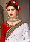 Imposing Red and White Traditional Designer Saree - 2