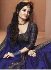 Woven Work Navy Blue and Violet Designer Traditional Saree - 1