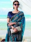 Blue and Sea Green Designer Contemporary Saree For Ceremonial - 1