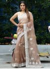 Organza Embroidered Work Contemporary Style Saree - 2