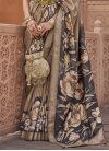 Digital Print Work Silk Blend Designer Traditional Saree For Festival - 1
