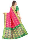 Green and Rose Pink Woven Work Designer Traditional Saree - 2