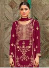 Embroidered Work Sharara Salwar Suit - 1