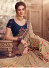 Embroidered Work Designer Traditional Saree For Festival - 1