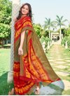 Brown and Red Traditional Designer Saree For Ceremonial - 1