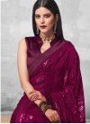 Lace Work Faux Georgette Designer Traditional Saree - 1