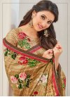 Beige and Grey Designer Traditional Saree For Casual - 1