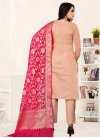 Chanderi Silk Pant Style Designer Suit - 1
