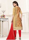 Brown and Red Cotton Silk Pant Style Designer Salwar Kameez - 2