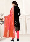 Black and Red Cotton Silk Pant Style Designer Salwar Suit - 2