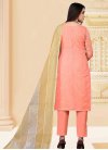 Embroidered Work Chanderi Silk Pant Style Designer Salwar Suit - 1