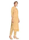 Resham Work Chanderi Cotton Trendy Pant Style Suit - 1