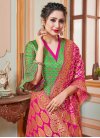Green and Rose Pink Pant Style Classic Salwar Suit - 1