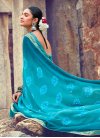 Light Blue and Teal Designer Traditional Saree - 1