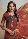 Crepe Silk Designer Straight Salwar Kameez - 2