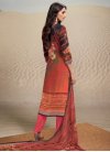 Crepe Silk Designer Straight Salwar Kameez - 1