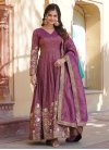 Viscose Embroidered Work Readymade Designer Gown - 1