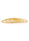 Arresting Gold Rodium Polish Brass Bangles For Party - 2