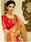 Orange and Red Contemporary Style Saree - 1