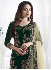 Embroidered Work Faux Georgette Pant Style Classic Suit - 1