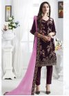 Embroidered Work Pant Style Salwar Suit - 1