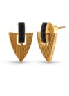 Trendy Fancy Work Gold Rodium Polish Earrings - 1