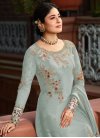 Satin Georgette Pant Style Pakistani Suit For Ceremonial - 1