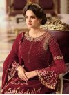Satin Georgette Palazzo Style Pakistani Salwar Suit For Ceremonial - 1