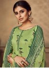 Green and Mint Green Designer Semi Patiala Salwar Suit - 1