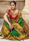 Green and Red Patola Silk Trendy Classic Saree - 2