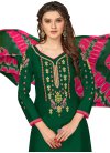 Green and Rose Pink Trendy Patiala Salwar Suit For Casual - 1