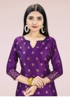 Mustard and Purple Woven Work Trendy Churidar Salwar Kameez - 2