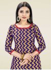 Navy Blue and Red Trendy Churidar Salwar Suit - 2
