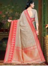 Beige and Red Trendy Classic Saree - 1