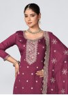 Vichitra Silk Trendy Palazzo Salwar Suit - 1