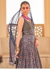 Silk Print Work Readymade Classic Gown - 1