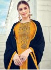 Embroidered Work Jacquard Silk Palazzo Style Pakistani Salwar Suit - 1