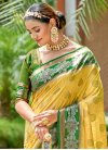 Woven Work Green and Yellow  Designer Traditional Saree - 1