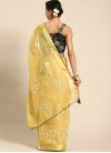 Embroidered Work Cotton Blend Designer Traditional Saree - 1