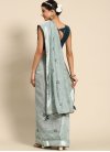 Cotton Blend Embroidered Work Designer Traditional Saree - 1