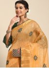 Cotton Blend Embroidered Work Designer Traditional Saree - 1